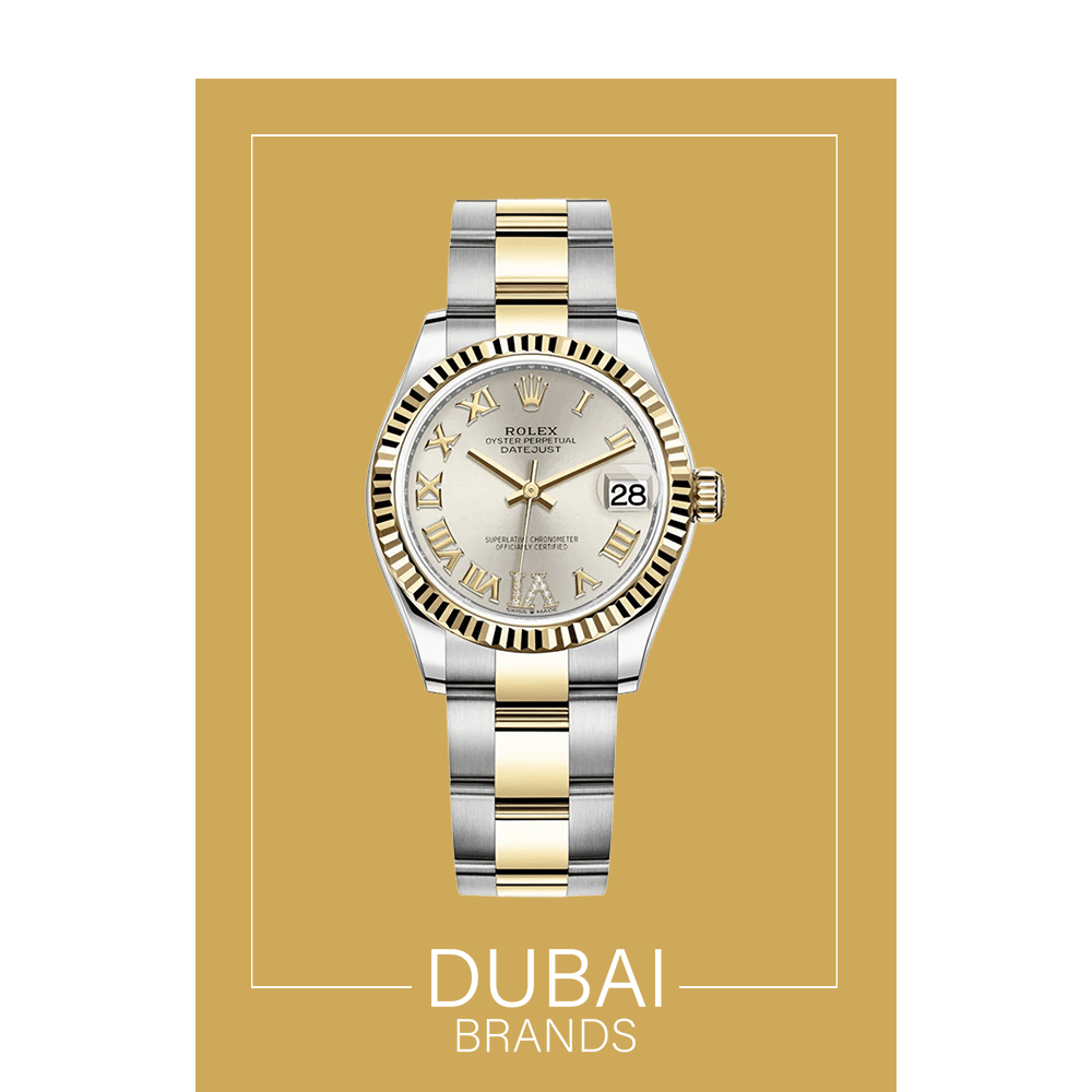 SC Rolex Datejust 31 White Dial Roman Fluted Bezel Oyster Two Tone