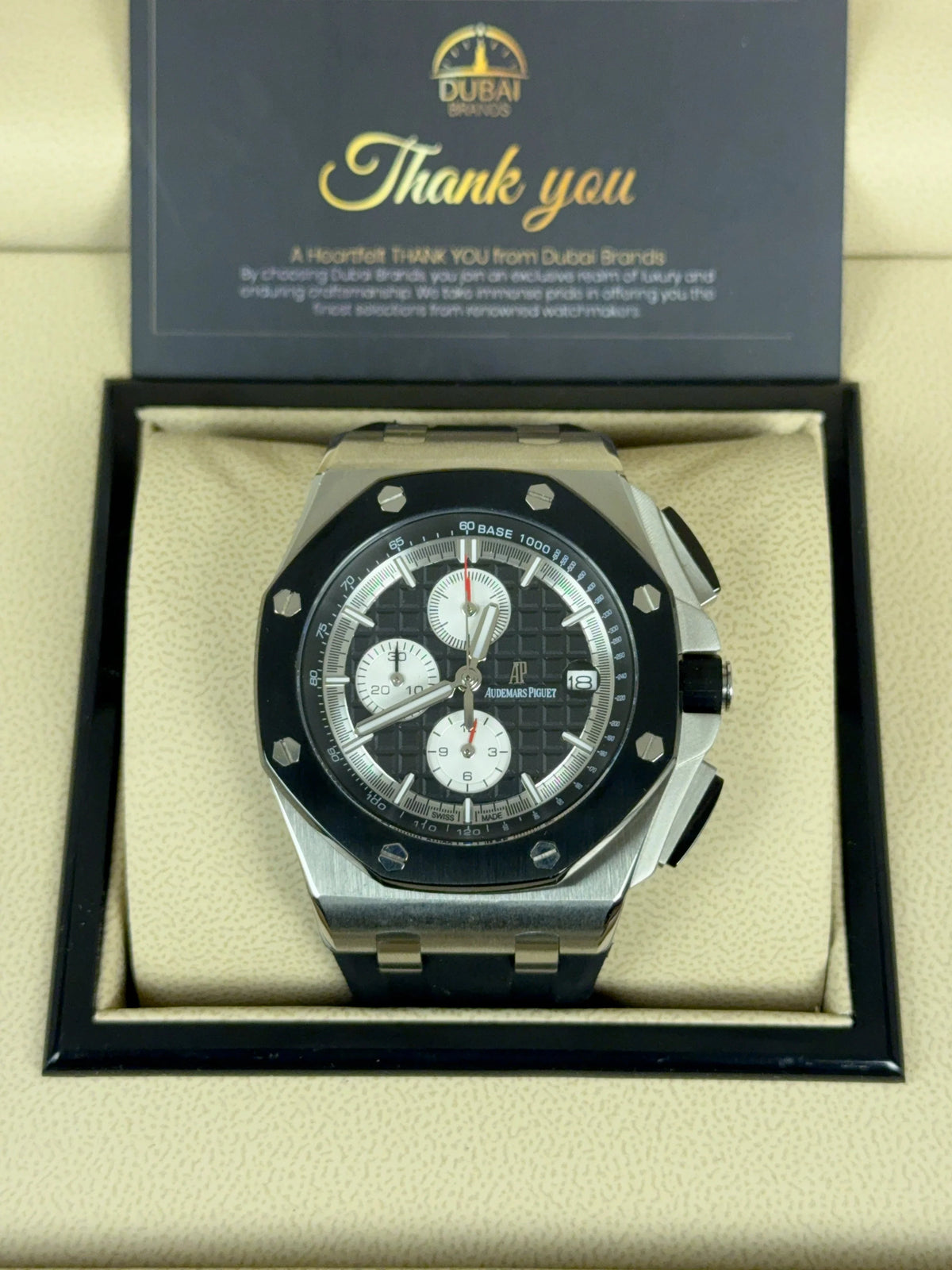Audemars Piguet Royal Oak Offshore Chronograph 44mm Black Dial Black Bezel Rubber Strap
