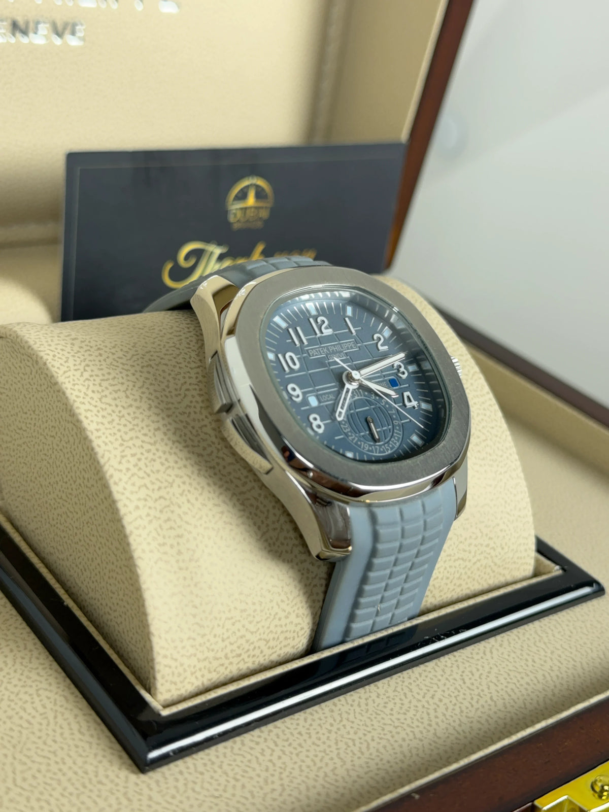 Patek Philippe Aquanaut 42mm Blue Dial Stainless Steel Rubber Strap