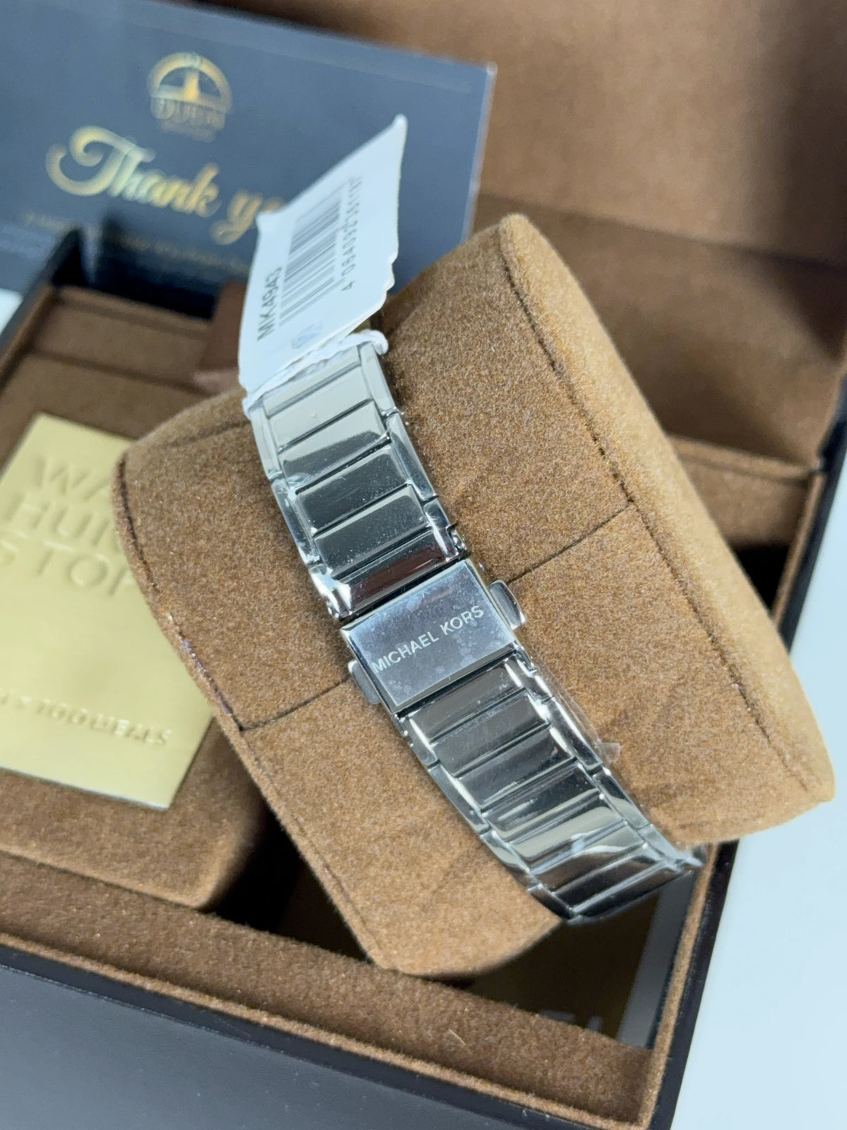 Michael Kors MK4943 Silver Dial Crystal Bezel Stainless Steel Bracelet Watch
