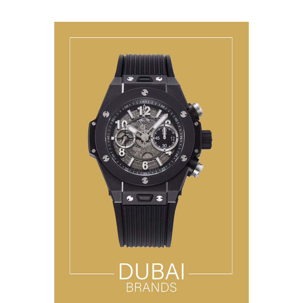 SC Hublot Big Bang Unico Black Magic 44 Skeleton Dial Black Rubber Strap