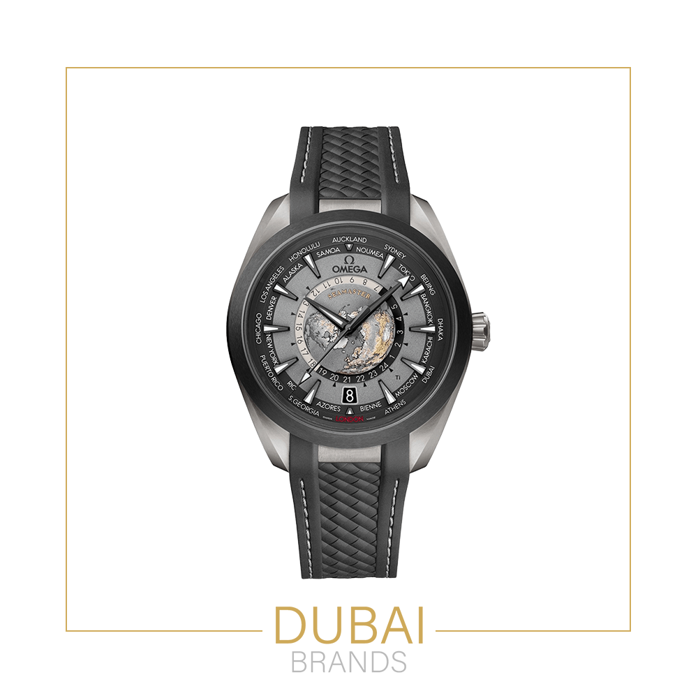 Omega Seamaster Worldtimer 43mm Black Dial Stainless Steel Case Black Rubber Strap