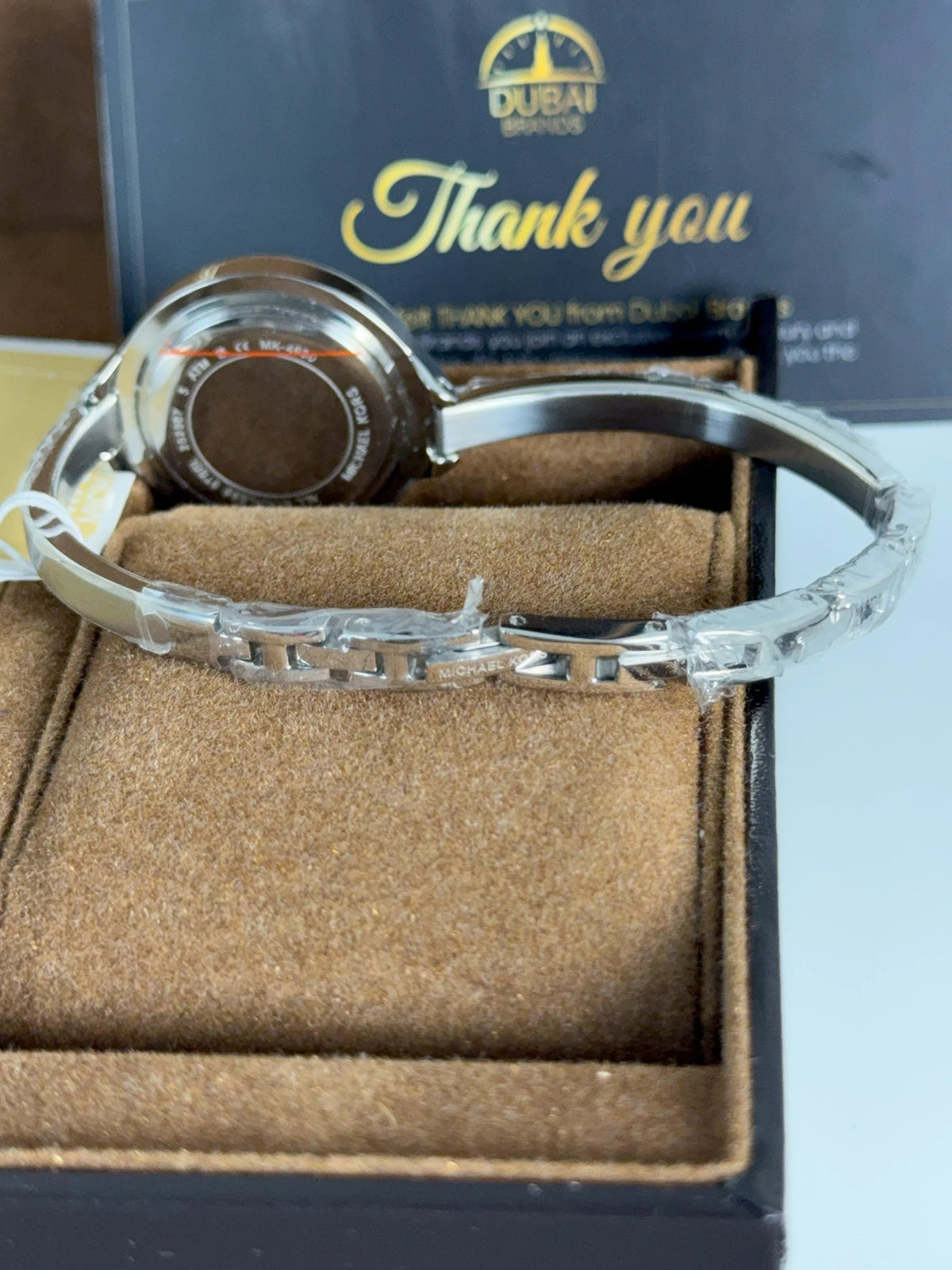 Michael Kors MK4930 Silver Dial Slim Stainless Steel Bangle Watch